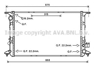 AVA QUALITY COOLING ai2365 -  Радиатор, охлаждение двигателя
